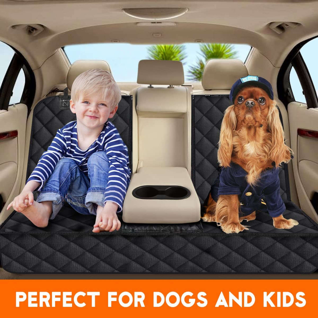 EdyPet Waterproof Dog Car Seat Cover for Back Seat