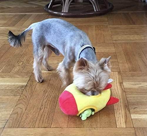 Interactive Spaceship Hide &amp; Seek Squeaky Dog Puzzle Toy