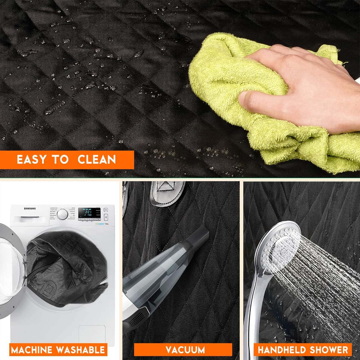 EdyPet Waterproof Dog Car Seat Cover for Back Seat
